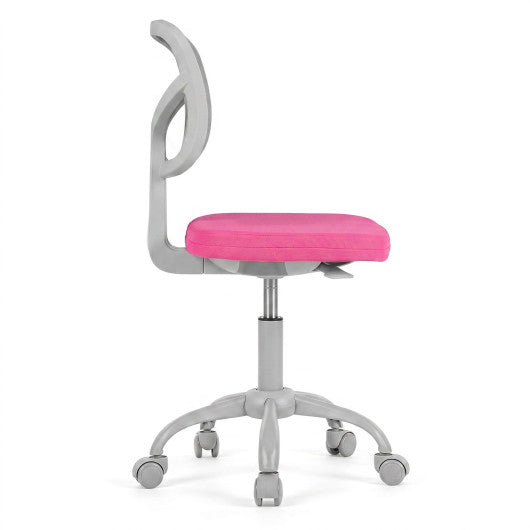 Kids Desk Chair with Adjustable Height-Rose Red