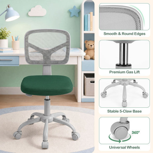 Kids Desk Chair with Adjustable Height-Dark Green