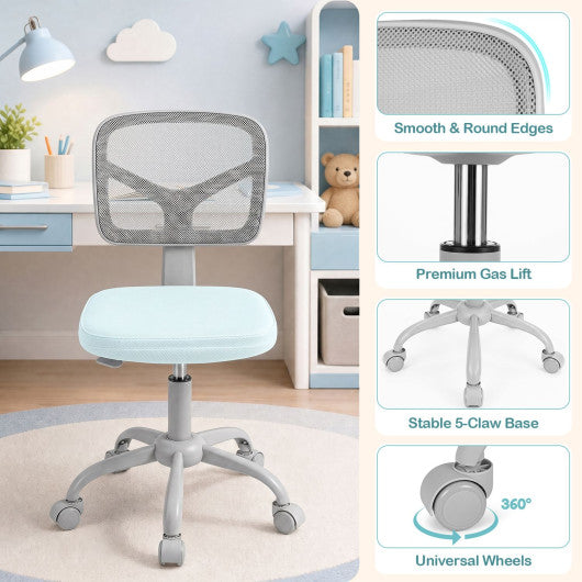 Kids Desk Chair with Adjustable Height-Light Green