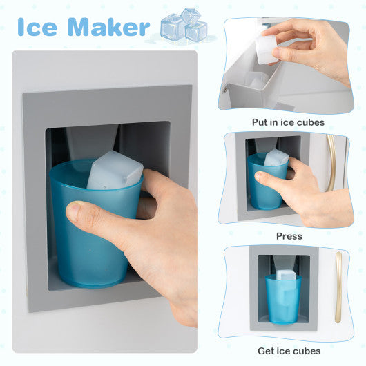 Toddler Pretend Play Kitchen for Boys and Girls 3-6 Years Old-White & Golden