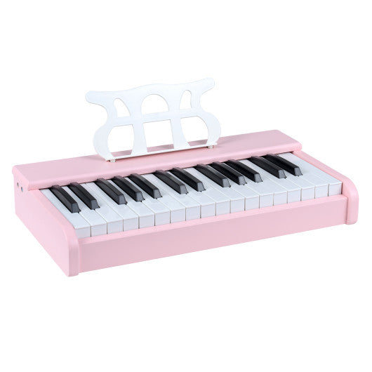 Kids Piano Keyboard 30 Keys Digital Piano with Music Stand for 3+ Years Old Beginners-Pink