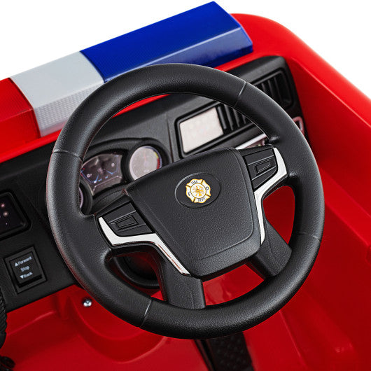 Kids Ride on Fire Truck with Remote Control and Extinguisher-Red