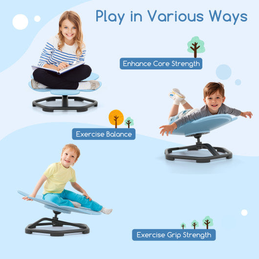 Kids Sensory Swivel Chair Elephant Petal 360¡ã Spinning Chair-Blue