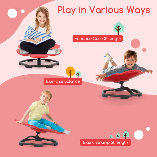 Kids Sensory Swivel Chair Elephant Petal 360¡ã Spinning Chair-Red