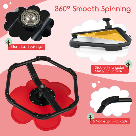 Kids Sensory Swivel Chair Elephant Petal 360¡ã Spinning Chair-Red