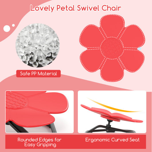 Kids Sensory Swivel Chair Elephant Petal 360¡ã Spinning Chair-Red