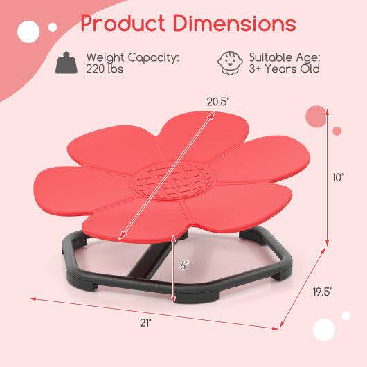 Kids Sensory Swivel Chair Elephant Petal 360¡ã Spinning Chair-Red