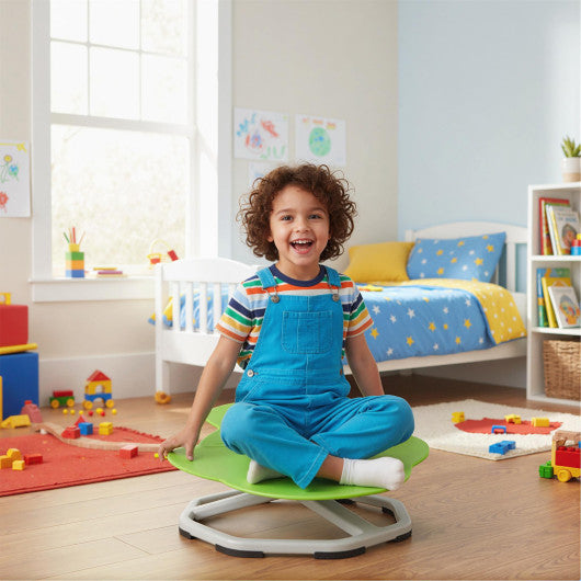 Kids Sensory Swivel Chair Elephant 360¡« Spinning Chair with Non-Slip Metal Base-Green