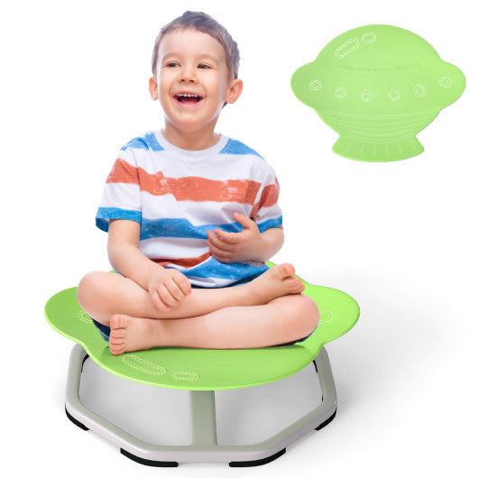 Kids Sensory Swivel Chair Elephant 360¡« Spinning Chair with Non-Slip Metal Base-Green