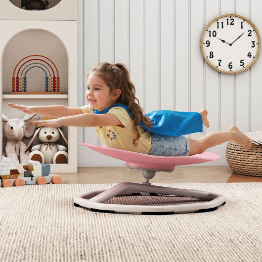 Kids Sensory Swivel Chair Cat Claw 360¡ã Spinning Chair with Non-Slip Metal Base-Pink