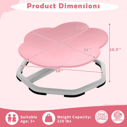 Kids Sensory Swivel Chair Cat Claw 360¡ã Spinning Chair with Non-Slip Metal Base-Pink