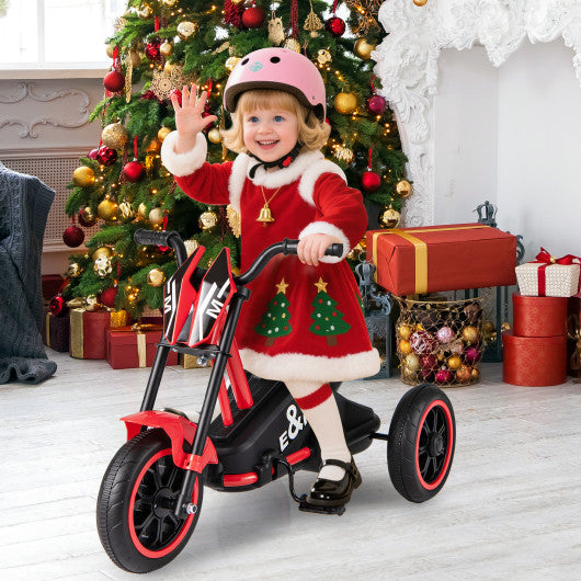 Kids Tricycle 3-Wheel Toddler Bike with Foot Pedals Forward Backward-Red
