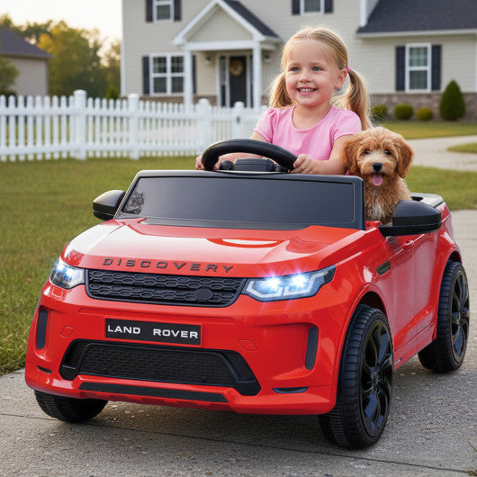 Licensed Land Rover Kids Ride on Car 12V Battery Powered Kids Electric Car-Red