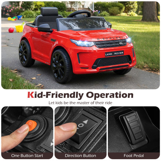Licensed Land Rover Kids Ride on Car 12V Battery Powered Kids Electric Car-Red