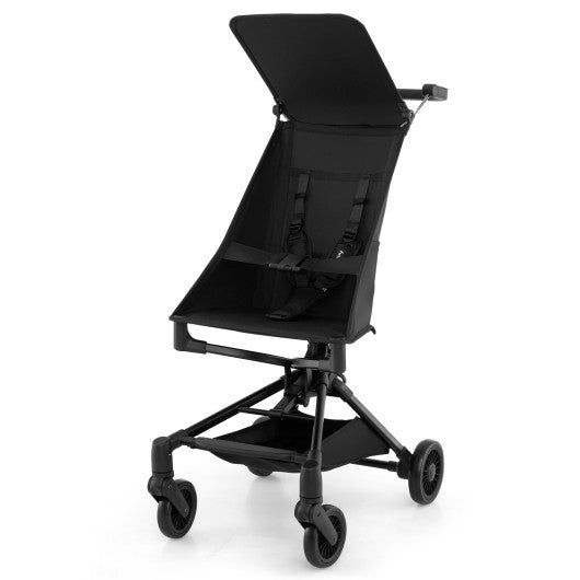 Lightweight Baby Stroller Compact and Airplane-Friendly Travel Stroller-Black