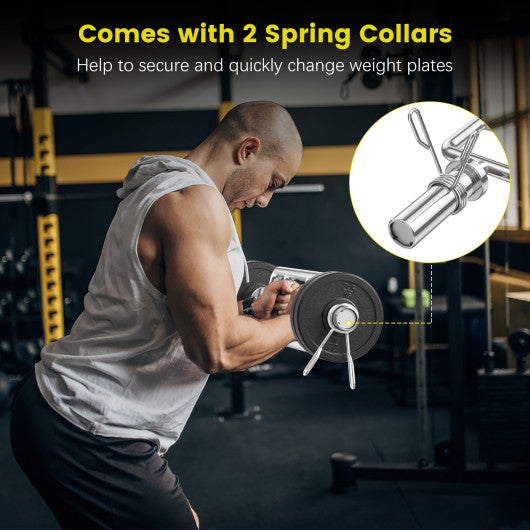 700 LBS Olympic Triceps Bar with Knurled Handles for Squats Deadlifts Shrugs