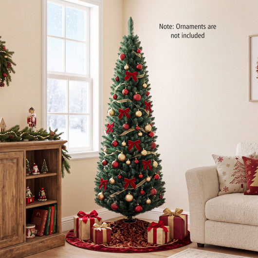 PVC Artificial Slim Pencil Christmas Tree-6 Feet