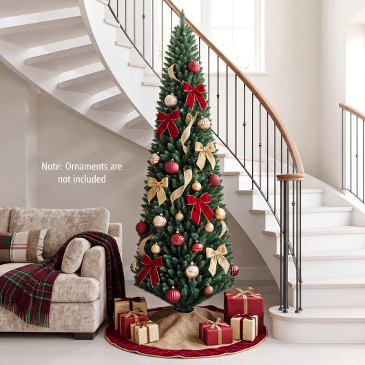 PVC Artificial Slim Pencil Christmas Tree-8 Feet