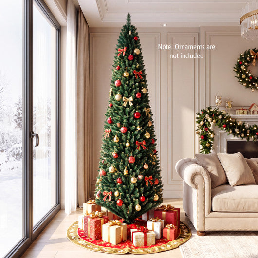 PVC Artificial Slim Pencil Christmas Tree-8 Feet
