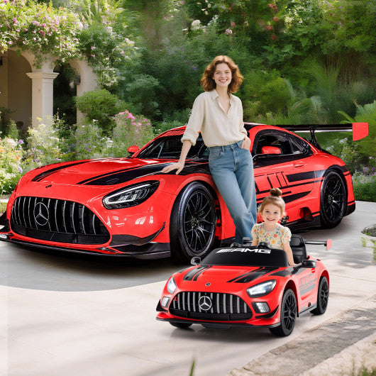 12V Kids Ride-On Car Mercedes-AMG GT3 Licensed with Adjustable Speed-Red