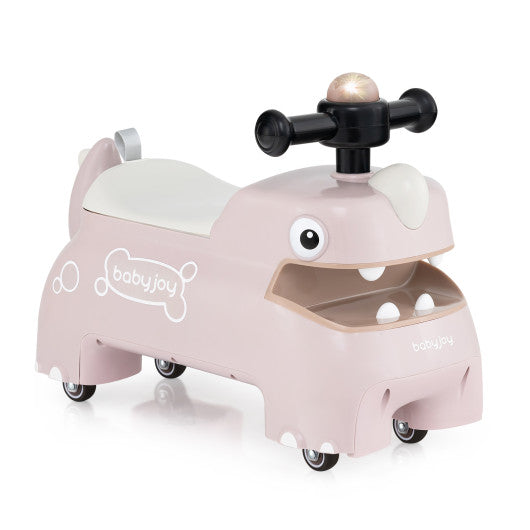 Toddler Ride on Toy Walking Sliding Car with Lights and Music-Pink