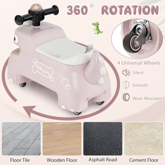 Toddler Ride on Toy Walking Sliding Car with Lights and Music-Pink