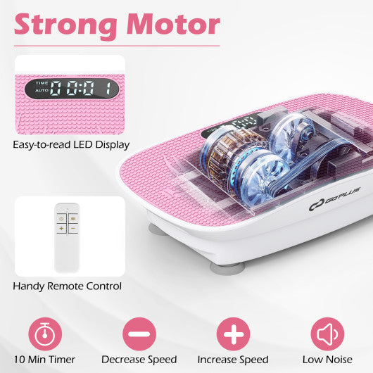 Vibration Plate Exercise Machine for Lymphatic Drainage and Weight Loss with 10 Speed Intensities-White