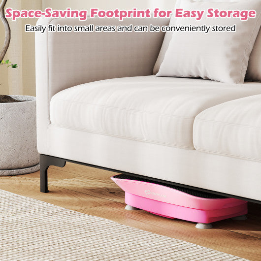 Vibration Plate Exercise Machine for Lymphatic Drainage and Weight Loss with 10 Speed Intensities-Pink