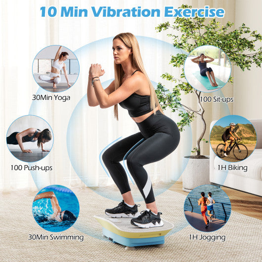 Vibration Plate Exercise Machine for Lymphatic Drainage and Weight Loss with 10 Speed Intensities-Green