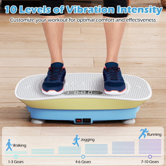 Vibration Plate Exercise Machine for Lymphatic Drainage and Weight Loss with 10 Speed Intensities-Green
