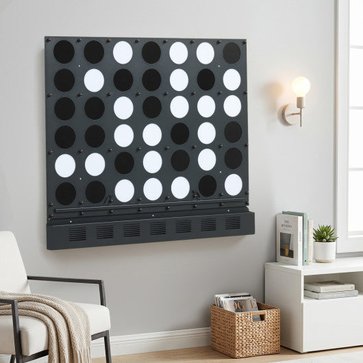 Wall-mounted Jumbo 4-in-a-Row Game with Acrylic Discs-Black