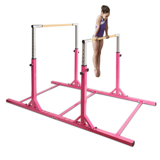 Kids Adjustable Width & Height Gymnastics Parallel Bars