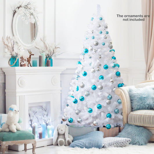 6 Feet White Artificial PVC Christmas Tree with Stand-6 ft