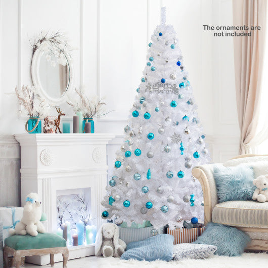 7 ft White Artificial PVC Christmas Tree with Stand
