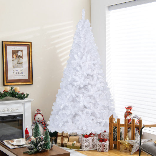 7 ft White Artificial PVC Christmas Tree with Stand