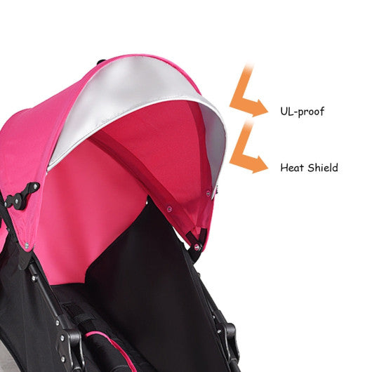 Folding Lightweight Baby Toddler Umbrella Travel Stroller-Pink