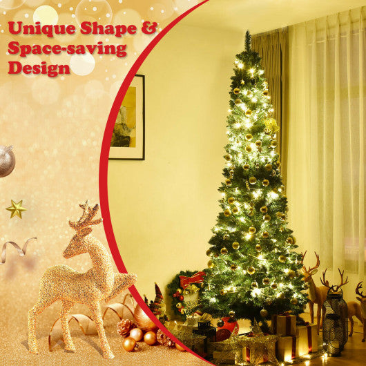 PVC Artificial Slim Pencil Christmas Tree-7 Feet