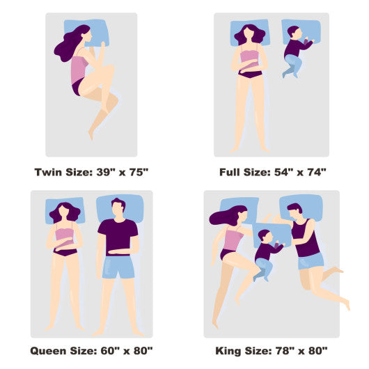 Safe Electric Heated Mattress Pad with 4 Size 8 Temperature 10-Hour Timer-Full Size