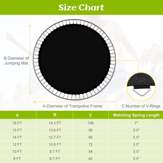 High-Elastic PP Replacement Jumping Mat-10 ft