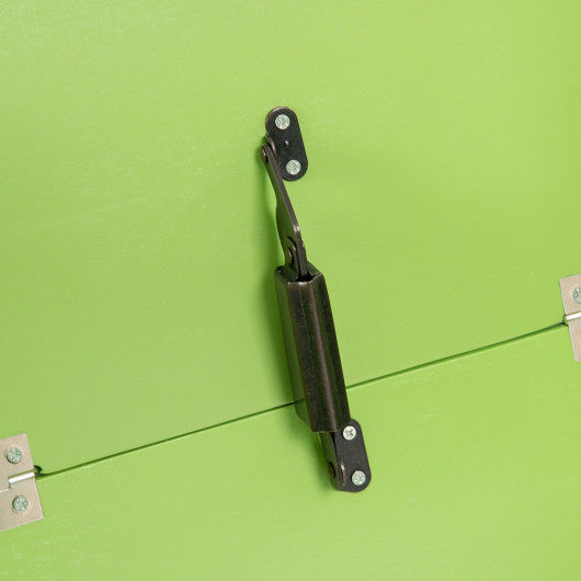 Folding Kids Kitchen Helper Kitchen Counter Step Stool-Green