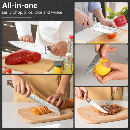 15 Pieces Kitchen Knife Set with Ergonomic Handle