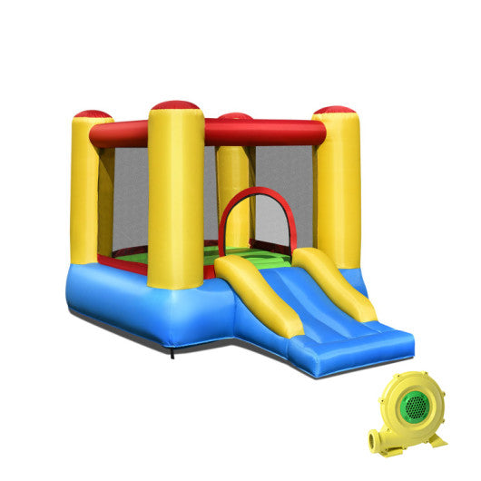 Kids Inflatable Bounce House with Slide and 480W blower