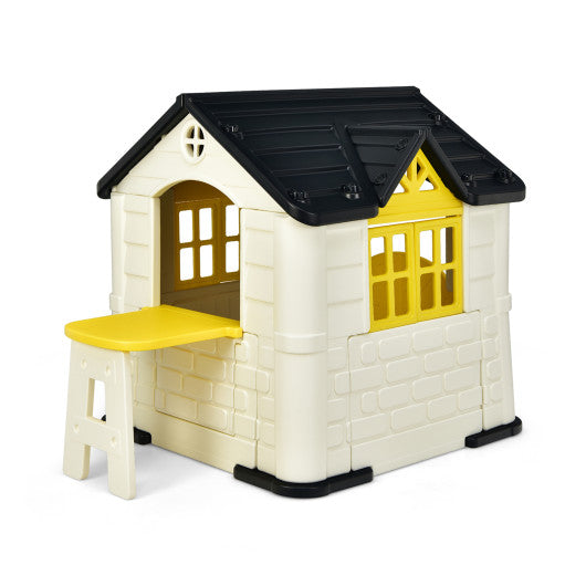 Kid¡¯s Playhouse Pretend Toy House For Boys and Girls 7 Pieces Toy Set-Yellow