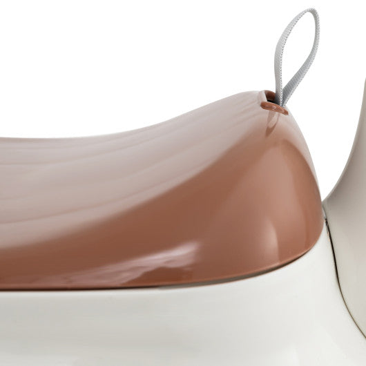 Toddler Ride on Toy Walking Sliding Car with Lights and Music-White