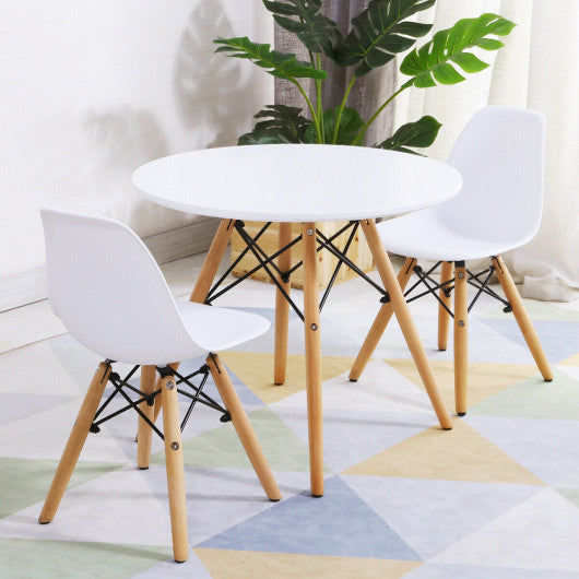 Kid's Modern Dining Table Set with 2 Armless Chairs