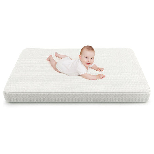 38 x 26 Inch Dual Sided Pack and Play Baby Mattress Pad with Removable Washable Cover-White