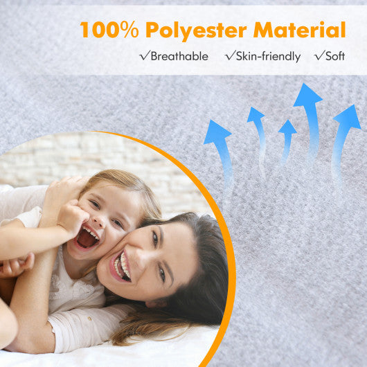 Safe Electric Heated Mattress Pad with 4 Size 8 Temperature 10-Hour Timer-King Size