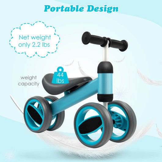 4 Wheels Baby Balance Bike Toy-Blue