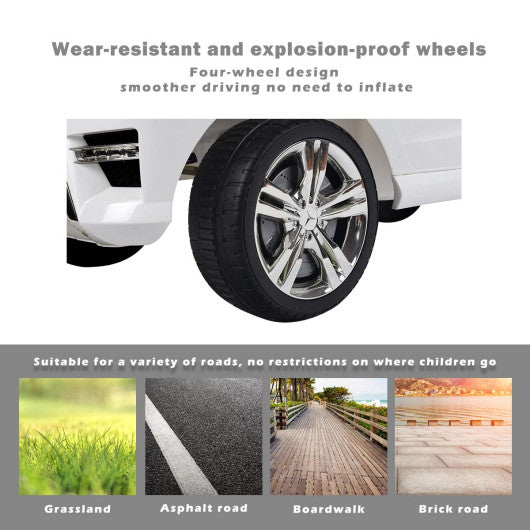 6V Mercedes Benz Kids Ride on Car with MP3+RC-White