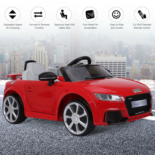 12V Kids Electric Ride on Car with Remote Control and Music Function-Red